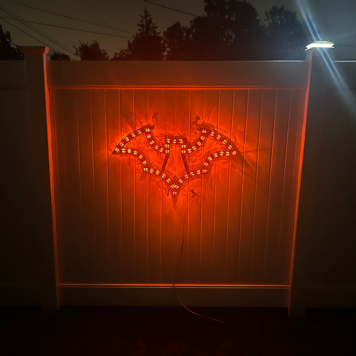 LED Halloween Bat Sign (Purple/Orange)
