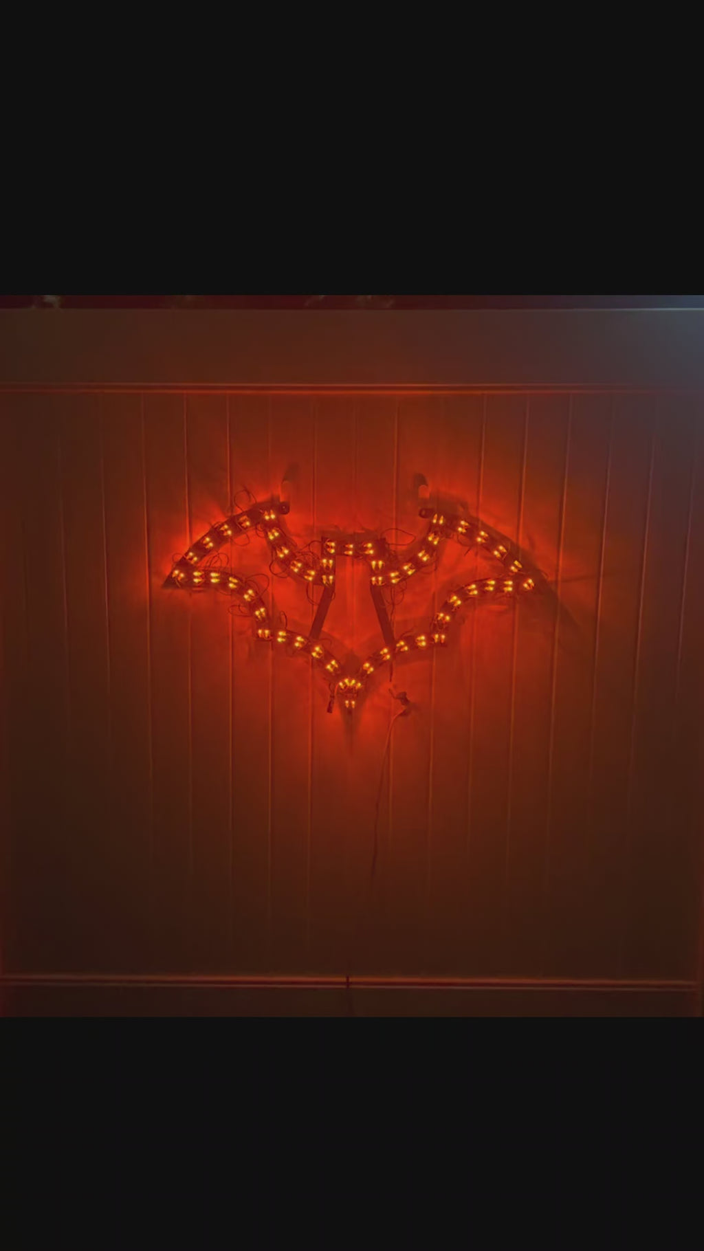 LED Halloween Bat Sign (Purple/Orange)
