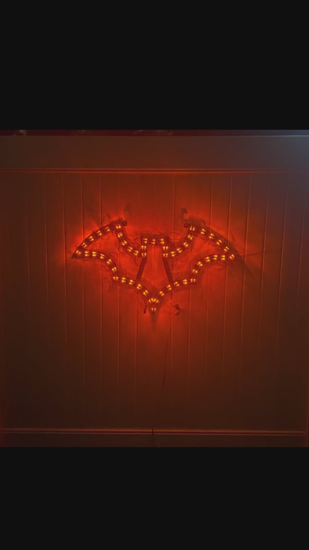 LED Halloween Bat Sign (Purple/Orange)